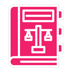 Law Book Icon Style