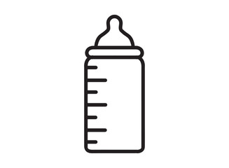 set of an Happy Kids Feeding Bottle Icon