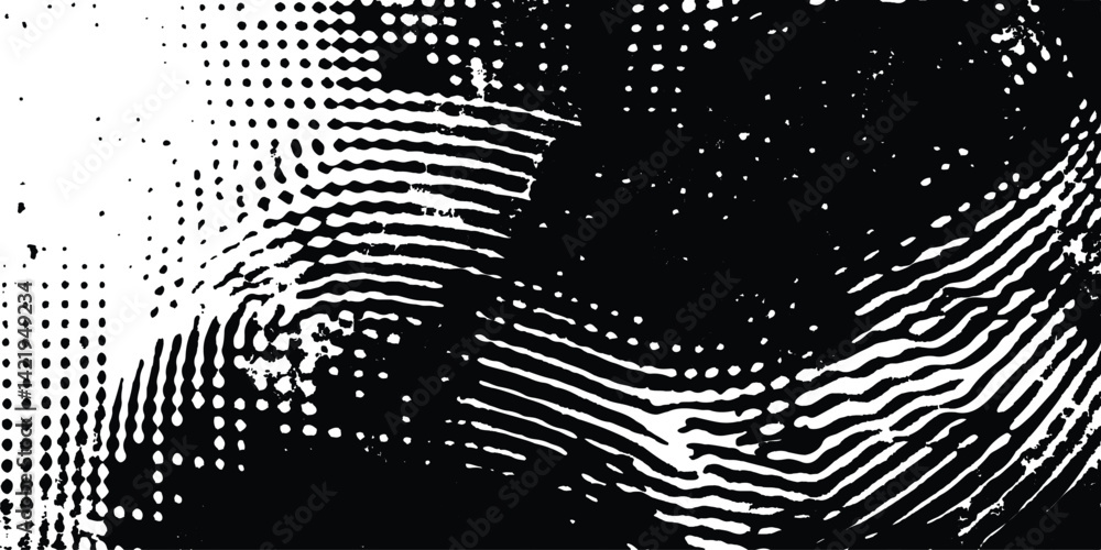 Poster grunge black and white distress. dot texture background. halftone dotted grunge texture. grunge text