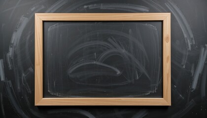 Creative teaching tools blank chalkboard frame classroom image educational environment close-up conceptual learning visuals