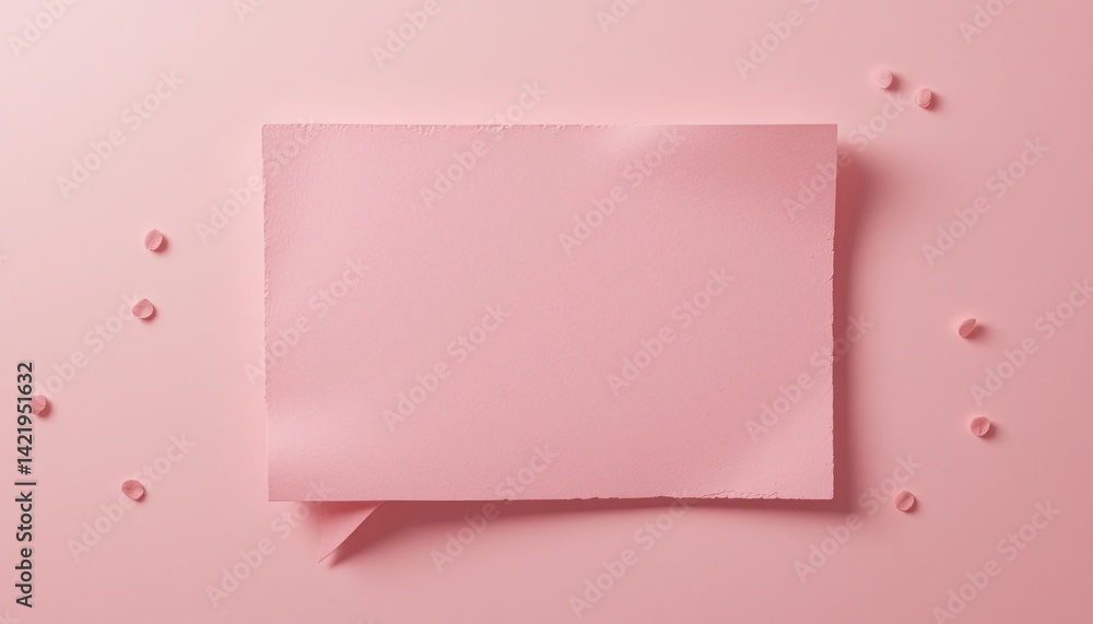 Poster creative communication concept with blank pink speech bubble minimalistic studio setting visual desi