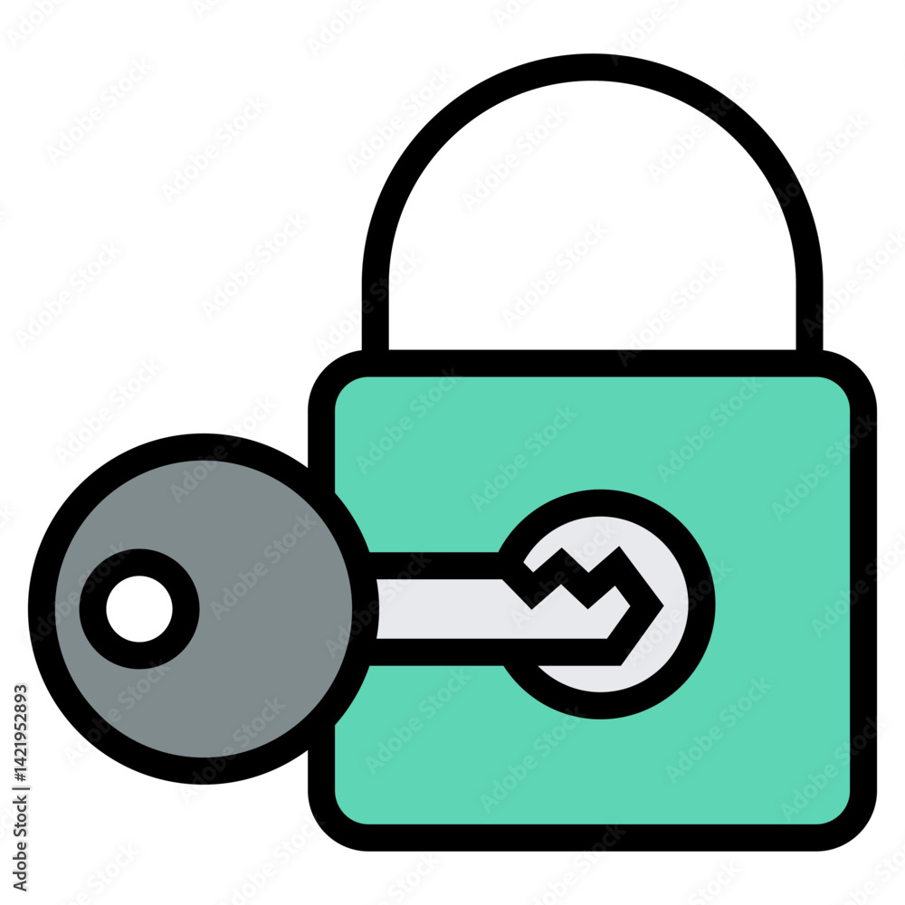 Poster encryption vector icon