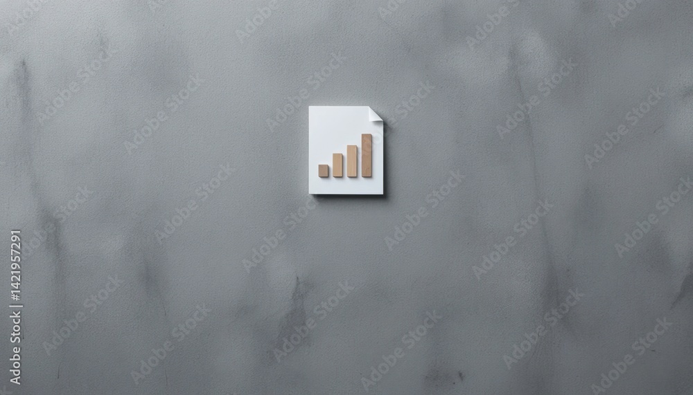 Poster analyzing growth trends in business metrics office environment graphical representation digital plat