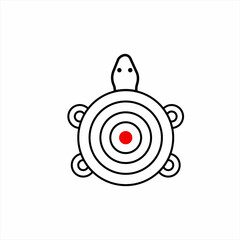 Target logo design with turtle concept.