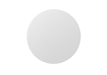 Blank, round, white plate