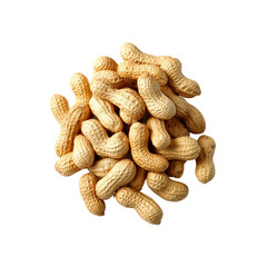 Pile of Peanuts in Shells - Overhead Studio Shot