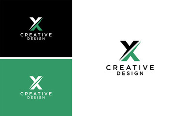initial X logo design with solution concept. creative XY or YX letter vector template