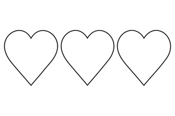 Continues One line drawing of Inter twined hearts in a single continuous line