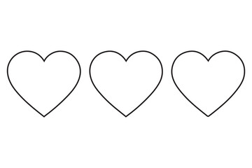 Continues One line drawing of Inter twined hearts in a single continuous line