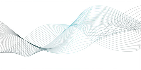  Smooth wave abstract white and gray background layout design.background image with dynamic curves Wave with lines created using blend tool. Abstract frequency sound wave lines and twisted curve lines
