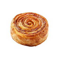 Fototapeta premium Golden-Brown Swirled Pastry Delicious Cinnamon Roll Close-Up