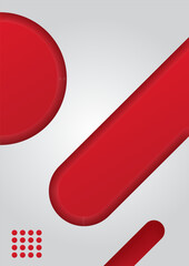 modern abstract metallic background with red gradient, a4 template