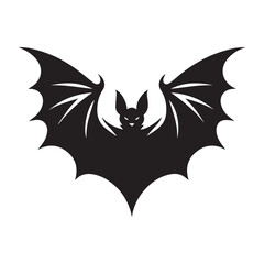Flying Bat Silhouette Design

