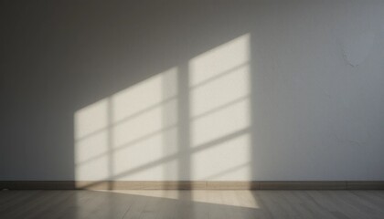 Natural light and shadow play in empty room minimalist interior contemporary design calm environment captured perspectives