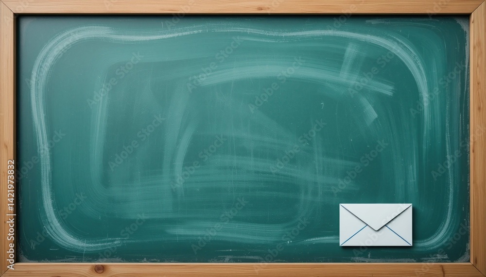 Poster chalkboard communication classroom image educational environment close-up view learning concept