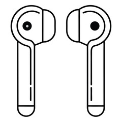 Earbuds Vector Illustration

