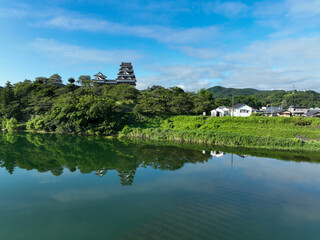 愛媛県大洲市　肱川から見た大洲城