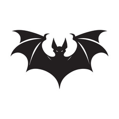 Black Bat Silhouette Icon
