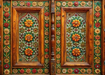 Antique Door Painting, Vintage, Wooden, Art, Style