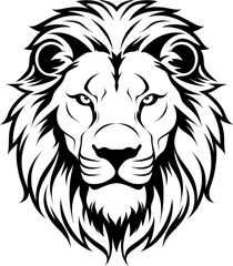 Fototapeta premium Majestic lion illustration