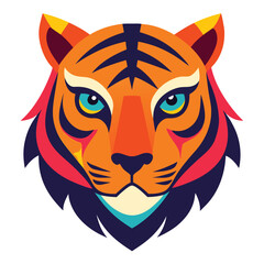 Roaring Tiger Face – Jungle Predator Mascot Vector Art