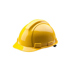 Fototapeta premium Yellow Hard Hat Safety Helmet - Construction Worker Protection Equipment
