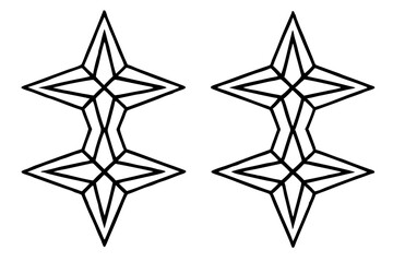 Geometric Star Ornament Vector Set