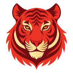 Stylized Tiger Head – Vector Animal Emblem for Branding