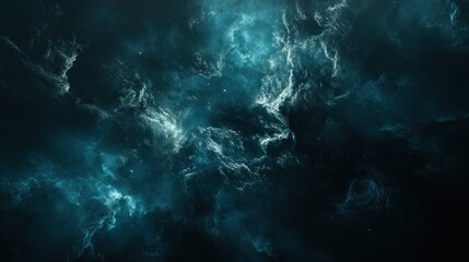 Teal Nebula: A Cosmic Dance of Light and Dark