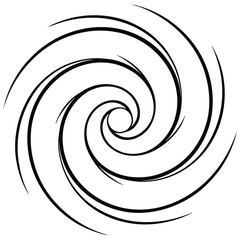 Cyclone Vector Illustration Storm Symbol Line Art