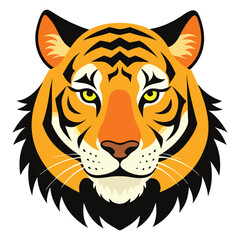 Stylized Tiger Head – Vector Animal Emblem for Branding