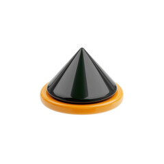 Fototapeta premium Crafting unique cone shapes workshop studio visual art indoor close-up. Isolated on transparent background, png.