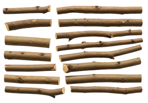 Logs arranged in rows