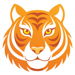 Wild Bengal Tiger Face with Open Mouth and Sharp Fangs