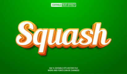 Editable 3d text style effect - Squash text effect Template