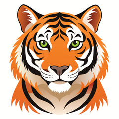 Fierce Tiger Head Logo – Wild Animal Vector Illustration