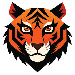 Modern Tiger Head Icon – Wild Animal Logo Vector