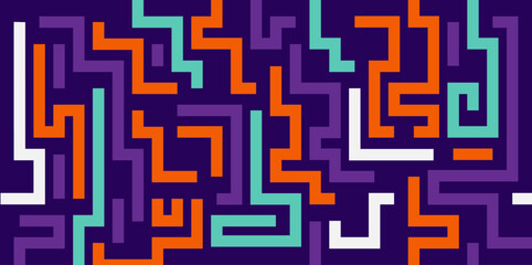 Abstract background with colorful maze