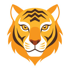 Modern Tiger Head Icon – Wild Animal Logo Vector