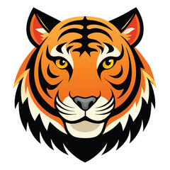 Fierce Tiger Head Logo – Wild Animal Vector Illustration