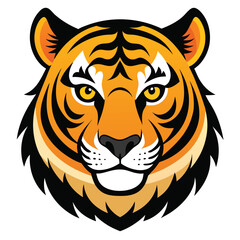 Fierce Tiger Head Logo – Wild Animal Vector Illustration