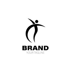 Gymnastic Logo. Gymnastic Logo Design. Gymnastic Logo Brand. Gymnastic Logo Vector Design Isolated on White Background