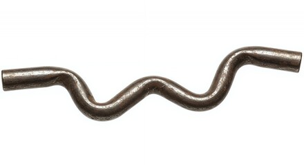 Bent Metal Post Hole Digger Handle Isolated on White Background