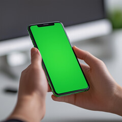 hand holding mobile phone