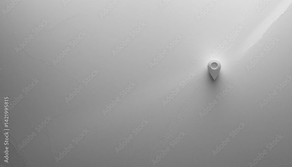 Poster exploring minimalism white surface interaction abstract art studio setting close-up perspective mode