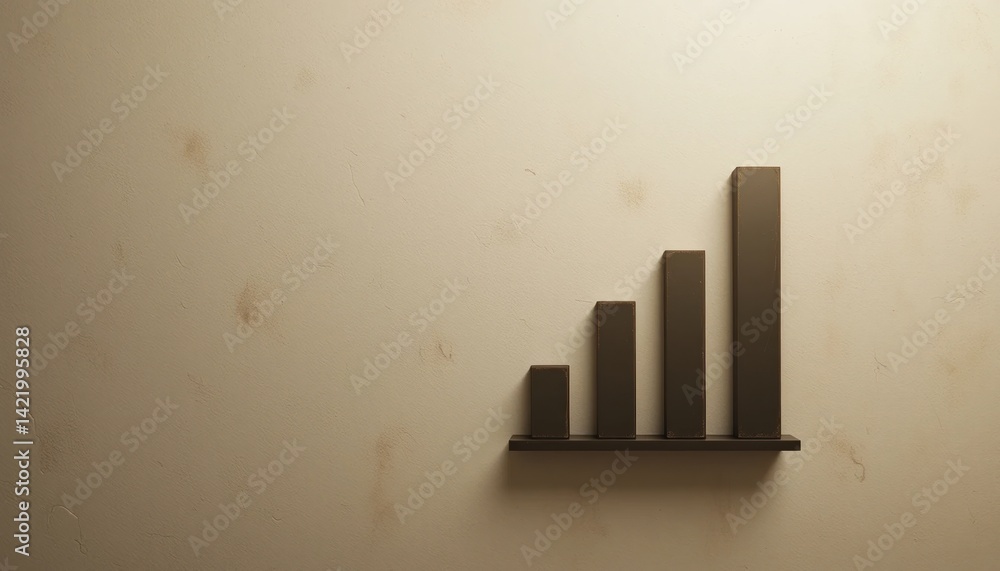 Poster analyzing growth trends business performance data visualization professional office minimalist setti