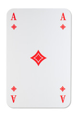 Obraz premium Playing card Ace of Diamonds French deck