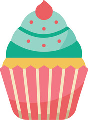 cupcake vector icon isolated on white background