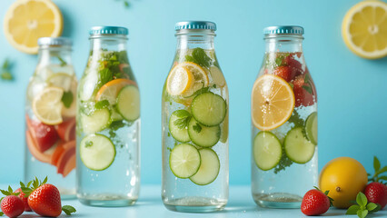 Refreshing Fruit Infused Detox Water Bottles