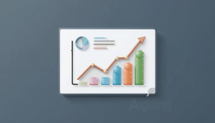 Business growth insights office space infographic chart professional environment elevated viewpoint strategic analysis